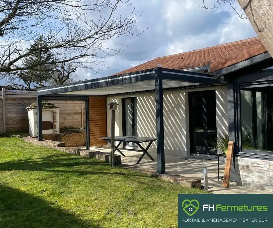 Pergola bioclimatique alu à Hurigny – Protection totale contre le soleil