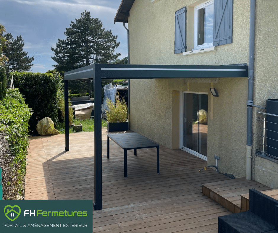 Pergola bioclimatique à Chazay D’Azergues