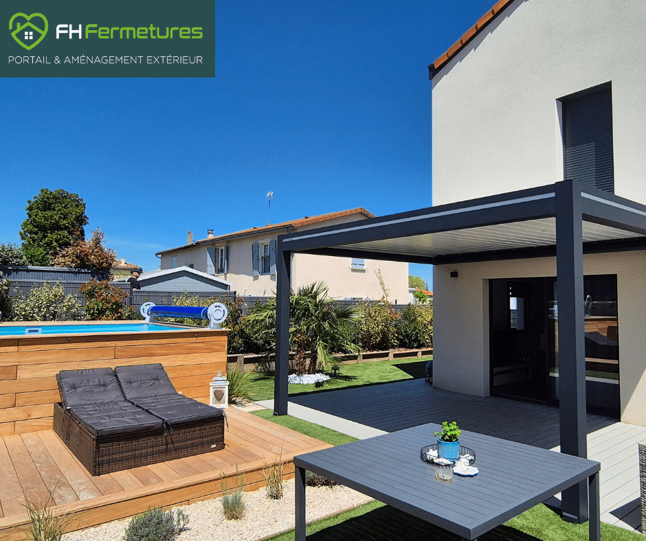 Pergola bioclimatique à Dommartin