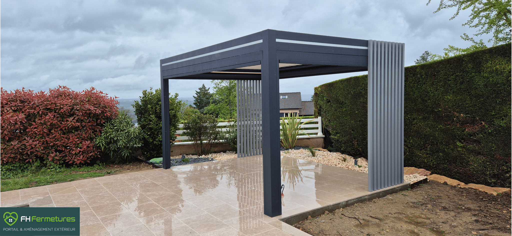 Pergola bioclimatique à Pommiers