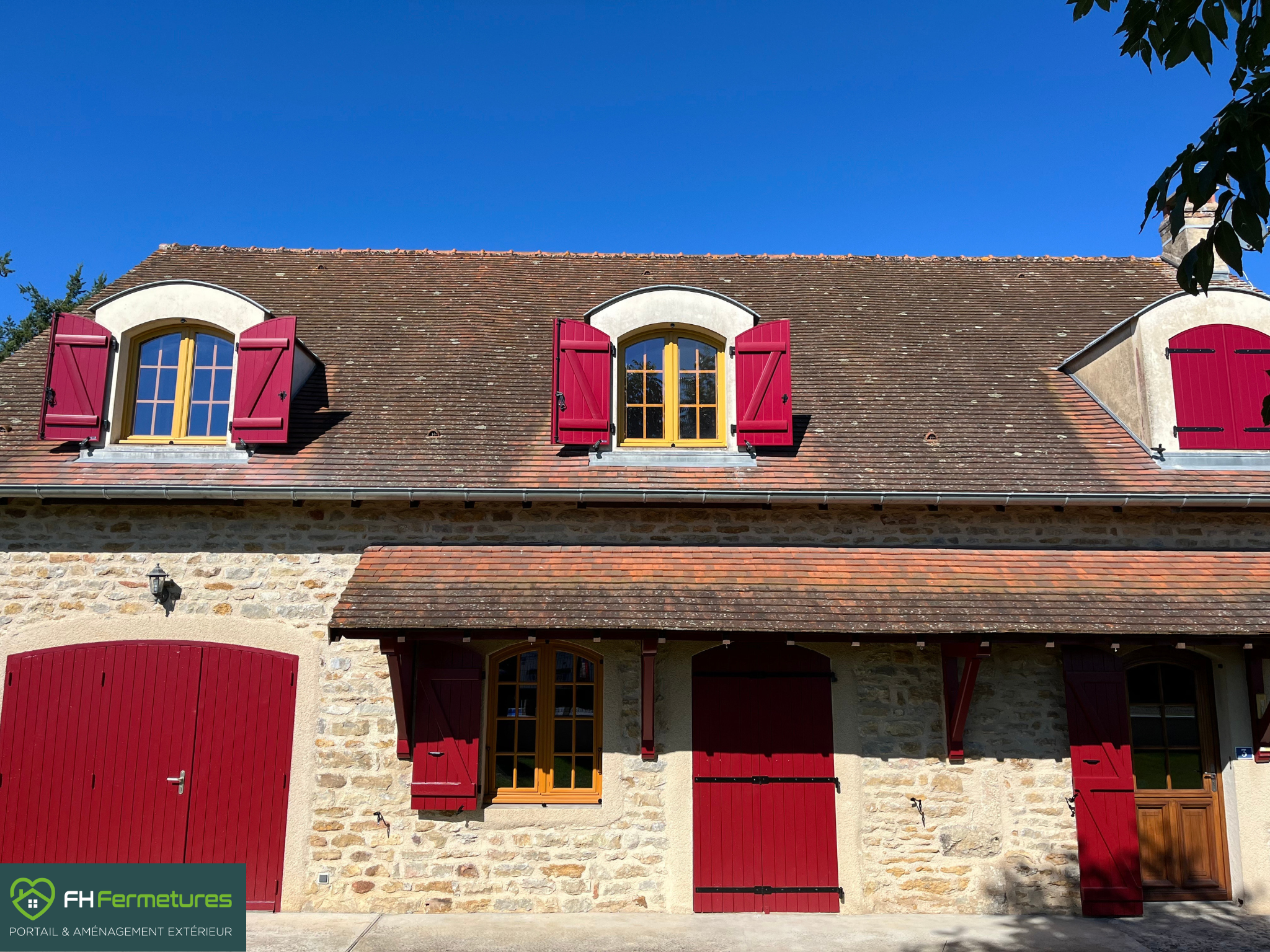 Volets battants en alu à St Martin de Salencey