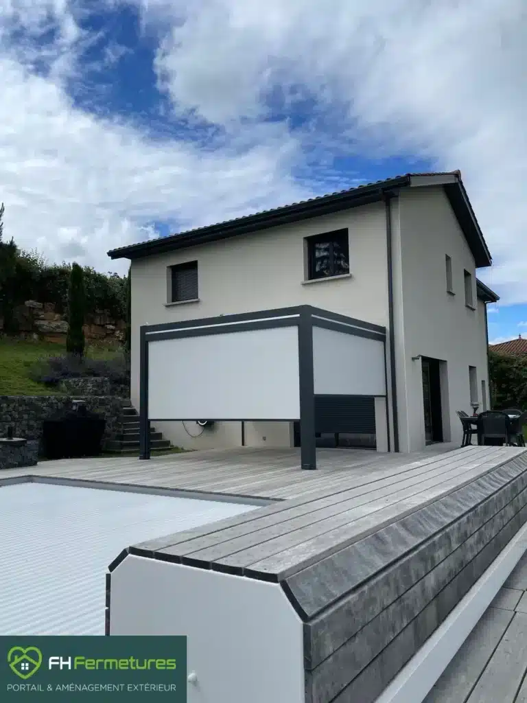 FH Fermetures | Pergola bioclimatique à Civrieux d'Azergues – Une intégration pensée en 3D